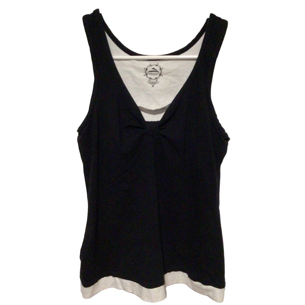 Cascade Sport Women's Black & White Tank Top Activewear Size Medium M Workout
